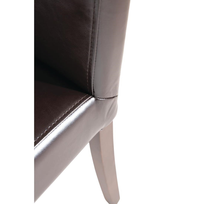 Chaises en simili cuir marron foncé (lot de 2) - Bolero