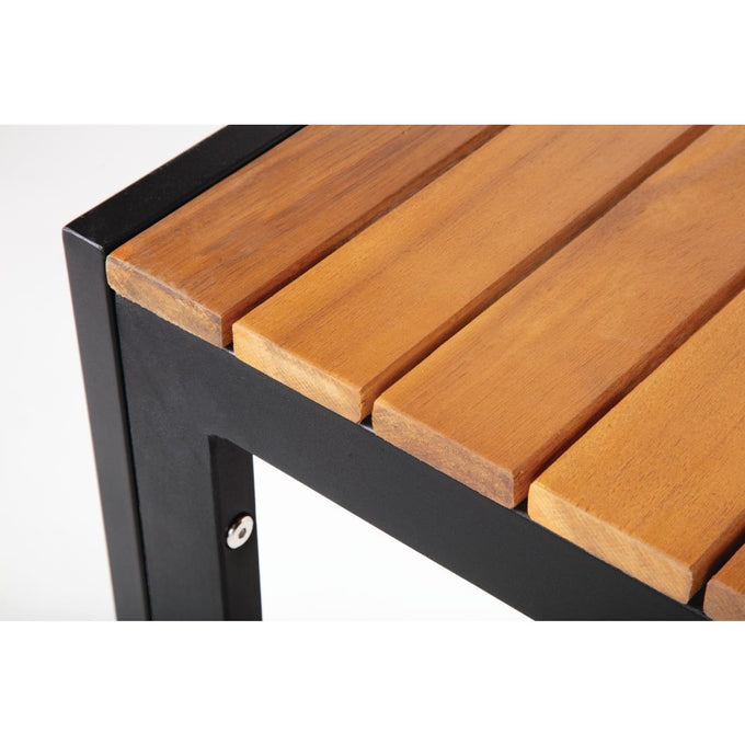 Table carrée en acier et acacia 80 cm - Bolero