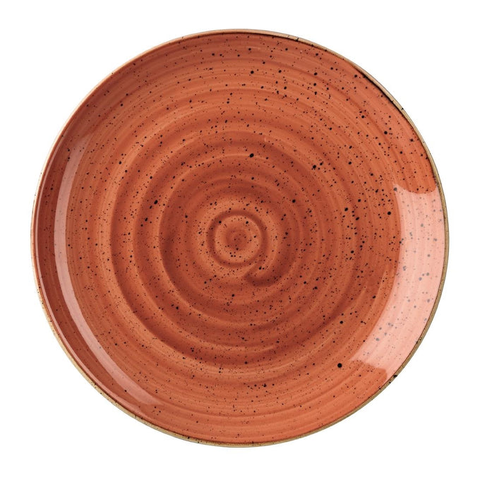 Assiettes rondes Stonecast Spiced Orange 217 mm (lot de 12) - Churchill