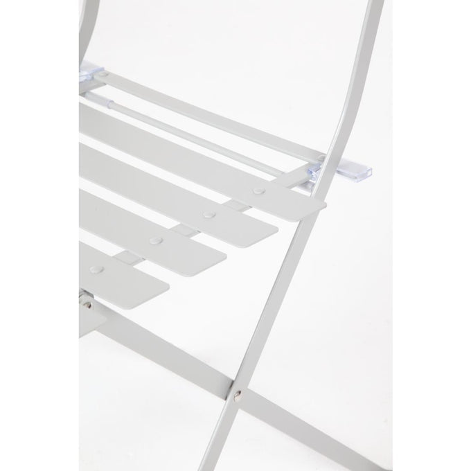 Chaise de terrasse pliantes en acier gris (lot de 2) - Bolero