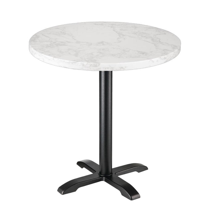 Plateau de table rond effet marbre blanc 600 mm - Bolero