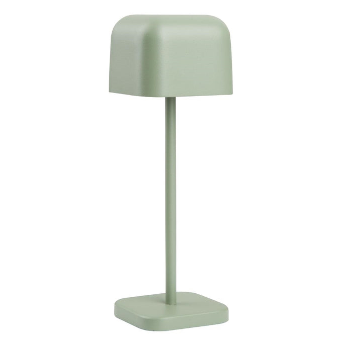 Lampe de table avec abat-jour carré Lucca verte 200 mm - Olympia