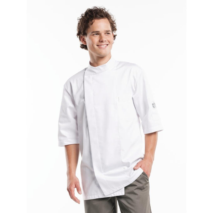 Veste de cuisine manches courtes Bacio blanche - Chaud Devant