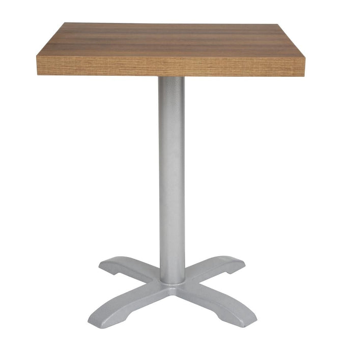 Plateau de table carré 700 mm effet bois chêne rustique - Bolero