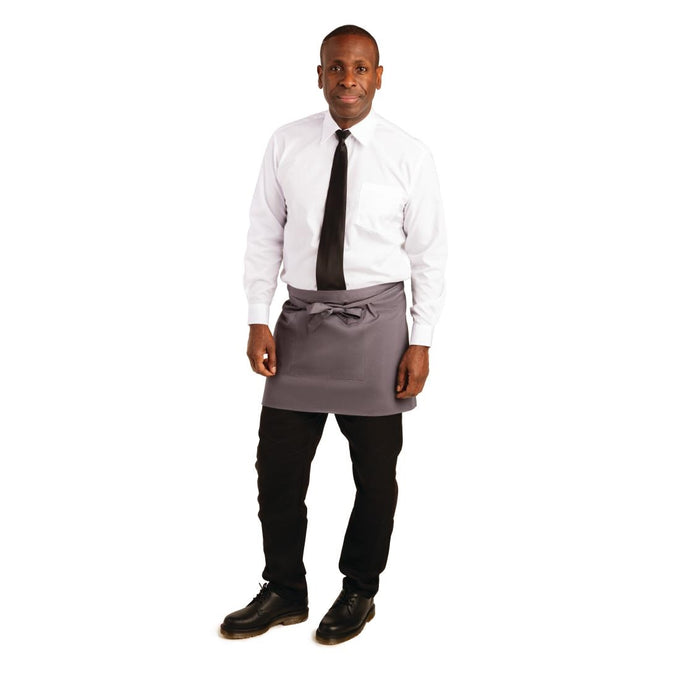 Tablier serveur court gris anthracite - Whites Chefs Clothing