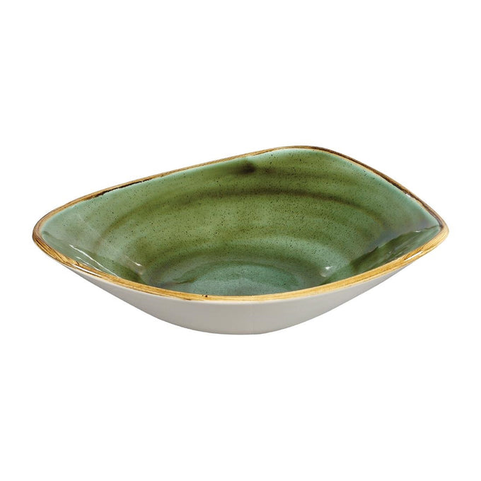Bols triangulaires Stonecast Samphire Green 235 mm (lot de 12) - Churchill