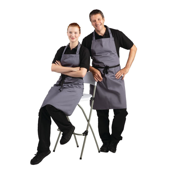 Tablier bavette anthracite - Whites Chefs Clothing