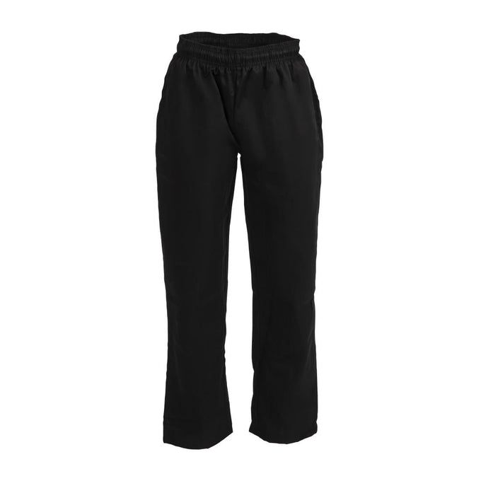 Pantalons de cuisinier mixtes en polycoton Vegas noirs L (lot de 5) - Whites Chefs Clothing