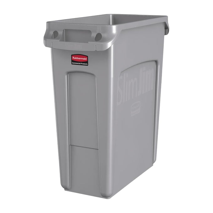 Collecteur avec évents Slim Jim 60 L gris - Rubbermaid