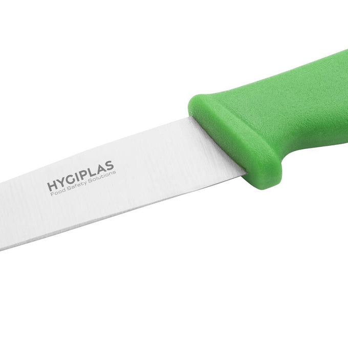 Couteau à légumes vert 105 mm - Hygiplas