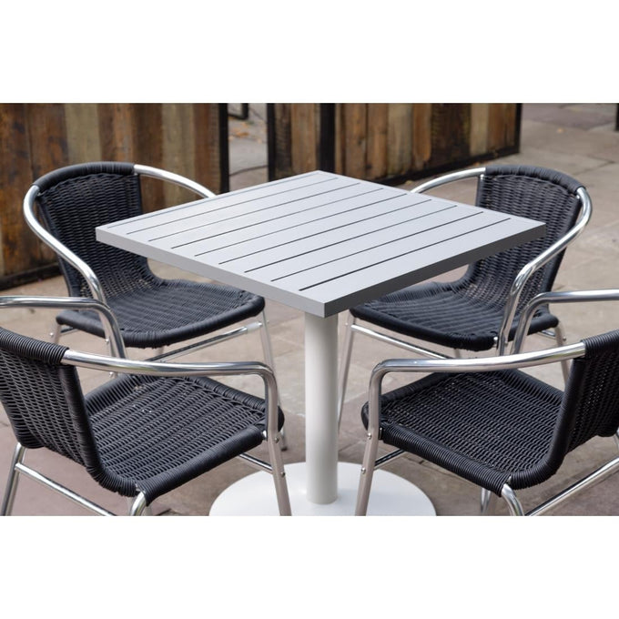 Pied de table en fonte blanc - L 548 x P 548 x H 728 mm - Bolero