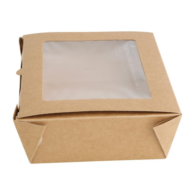 Boîtes salade avec fenêtre PET 700 ml (lot de 200) - Fiesta Recyclable