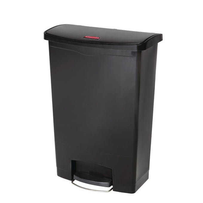 Poubelle à pédale frontale Rubbermaid noire 90 L - Slim Jim