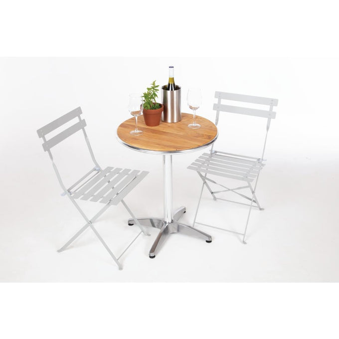 Chaise de terrasse pliantes en acier gris (lot de 2) - Bolero