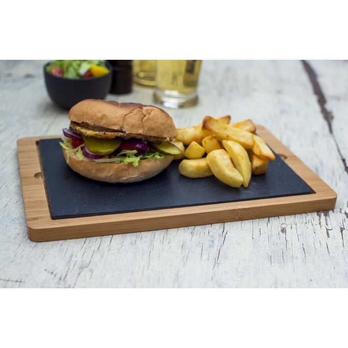 Plat en ardoise pour plateau CM061 280 × 180 mm (lot de 2) - Olympia