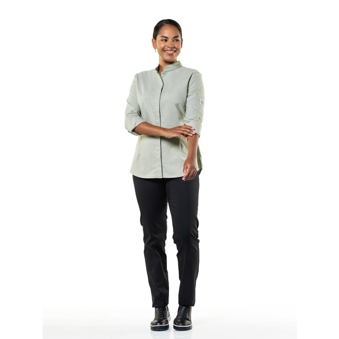 Veste de cuisine femme verte Nordic - Chaud Devant