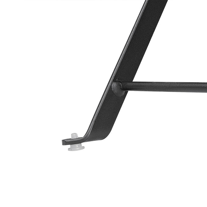 Table de terrasse carrée en acier noire 600 mm - Bolero