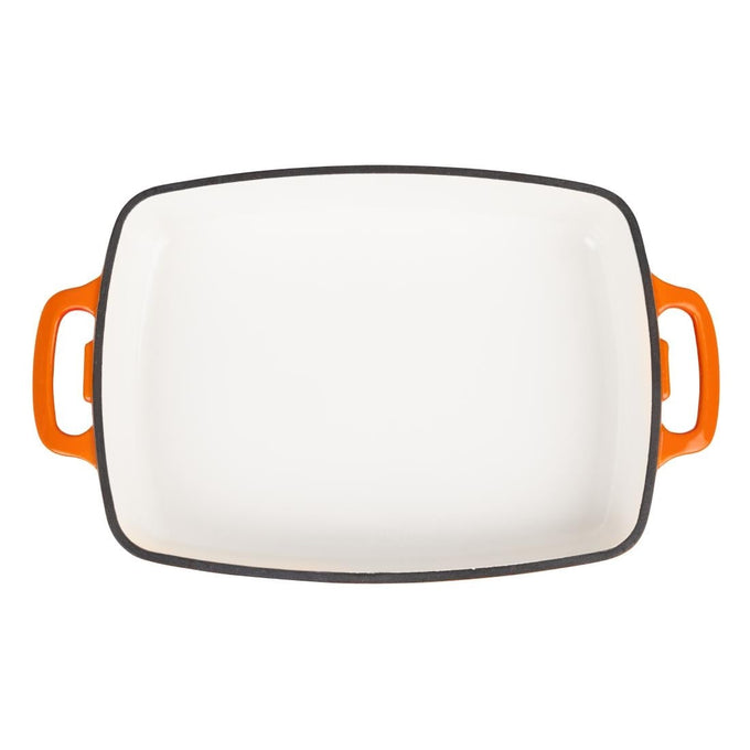 Plat en fonte rectangulaire orange 2,8 L - Vogue