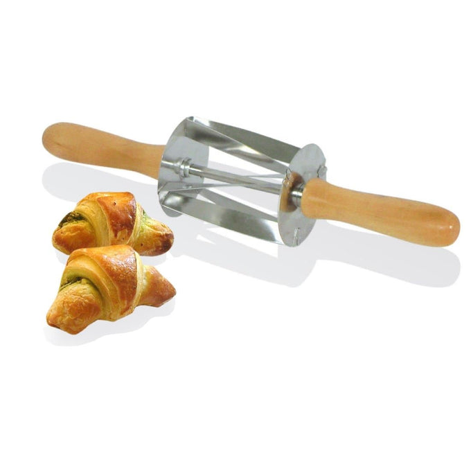 Rouleau à mini croissants en inox poignée bois Gobel 345 × 75 × 75 mm - Louis Tellier