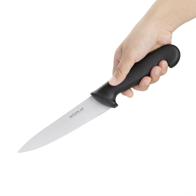 Couteau de cuisine noir 160 mm - Hygiplas