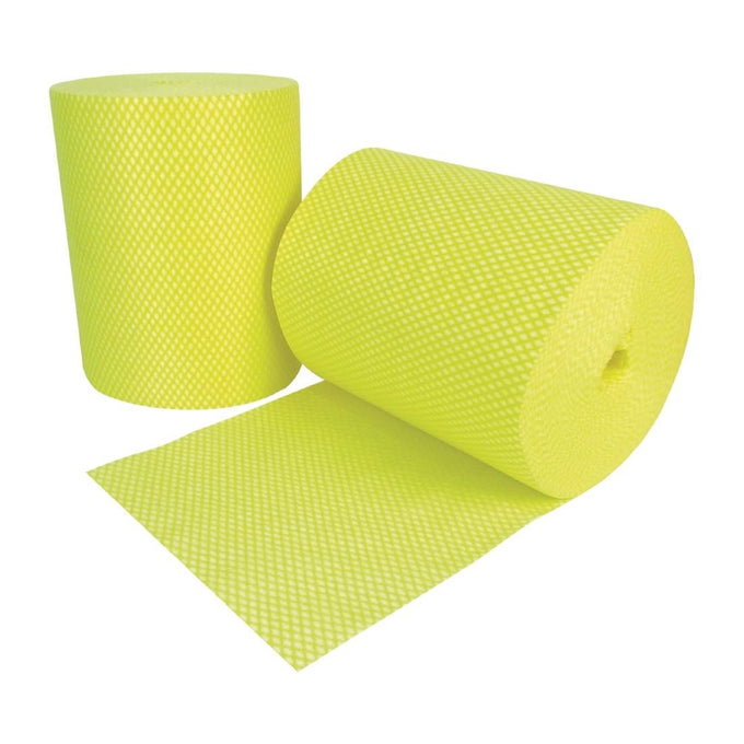 Rouleaux de chiffons de nettoyage antibactériens Envirolite Super jaunes (lot de 2 × 500) - EcoTech