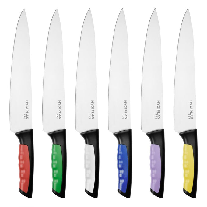 Couteau de cuisine Pro bleu 25 cm - Hygiplas