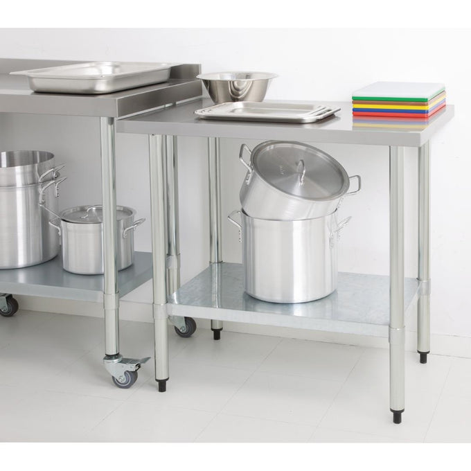 Table en acier inoxydable sans rebord 1200 × 700 mm - Vogue