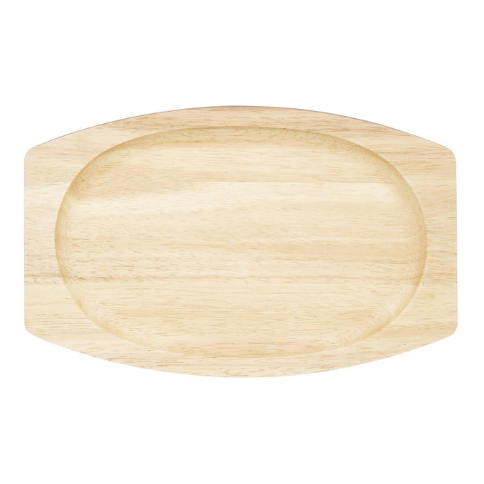 Planche en hévéa pour plat ovale en fonte 335 × 205 mm pour GJ557 - Olympia