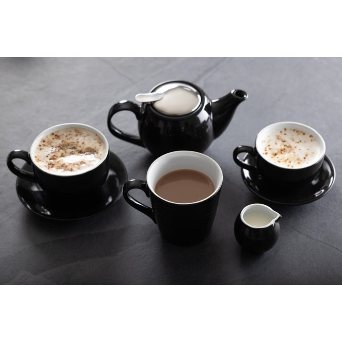 Soucoupes expresso Café noires 116 mm (lot de 12) - Olympia