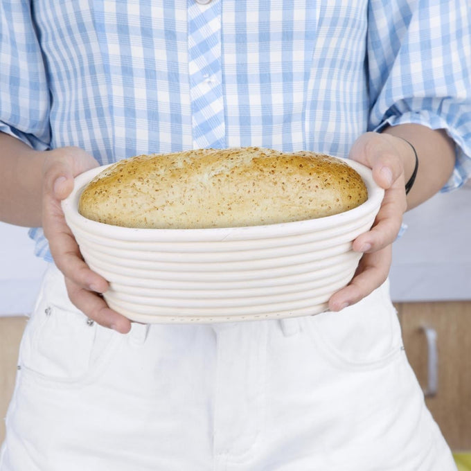 Panier de fermentation ovale en rotin 210 × 150 × 80 mm - Vogue