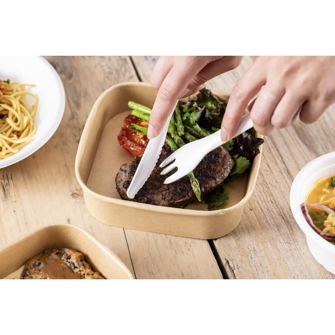 Couteaux en papier 165 mm (lot de 100) - Fiesta Compostable