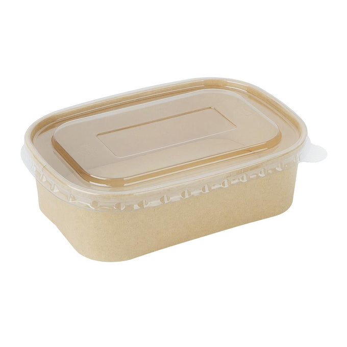 Couvercles en PET pour barquettes rectangulaires (lot de 300) - Fiesta Recyclable