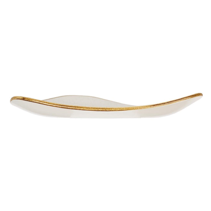 Assiettes triangulaires Stonecast Barley White Lotus 265 mm (lot de 12) - Churchill