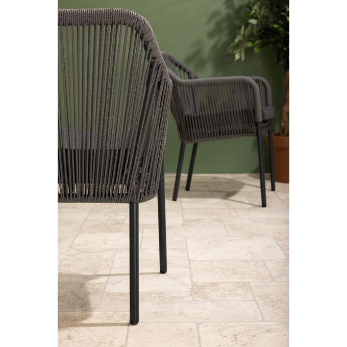 Fauteuils d'extérieur en rotin PE tressé Bay anthracite (lot de 2) - Bolero