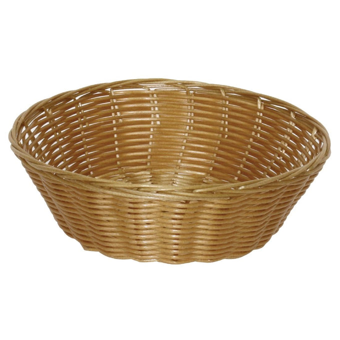 Corbeille ronde en osier poly (lot de 6) - Olympia