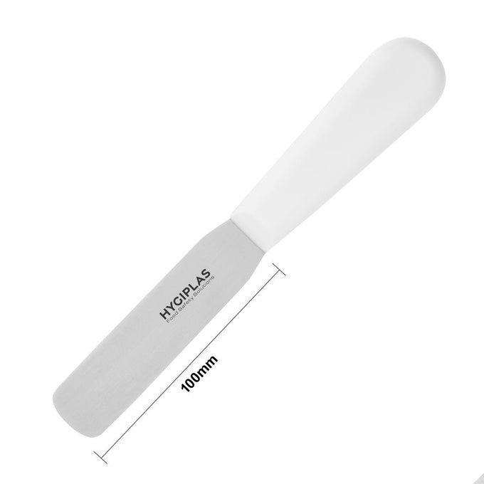 Couteau spatule droit blanc 100 mm - Hygiplas