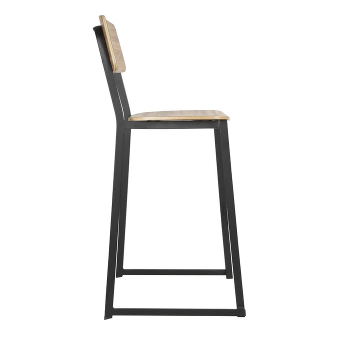 Tabourets hauts d'intérieur en bois Beaufort (lot de 2) - Bolero