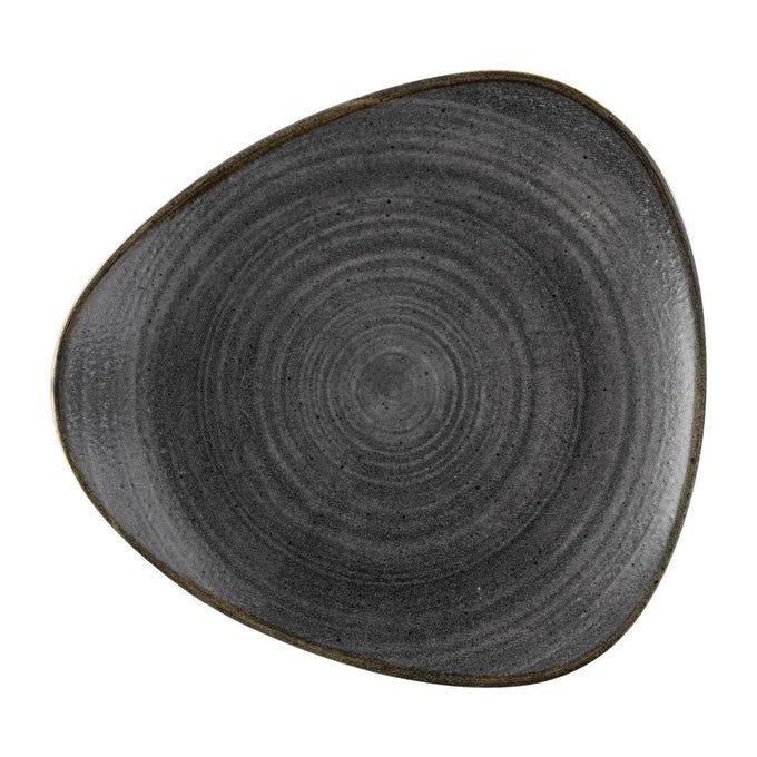 Assiettes Stonecast Lotus Raw noires 254 mm (lot de 12) - Churchill