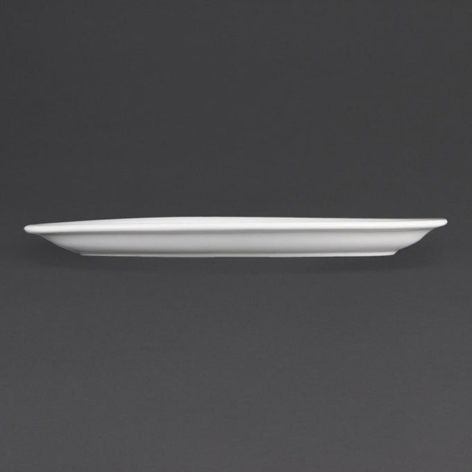 Assiettes Ovales Blanches 250 mm (lot de 6) - Olympia