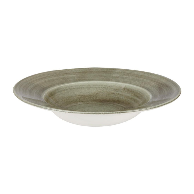 Bols bord large Stonecast Patina Antique Wide Green 280 mm (lot de 12) - Churchill