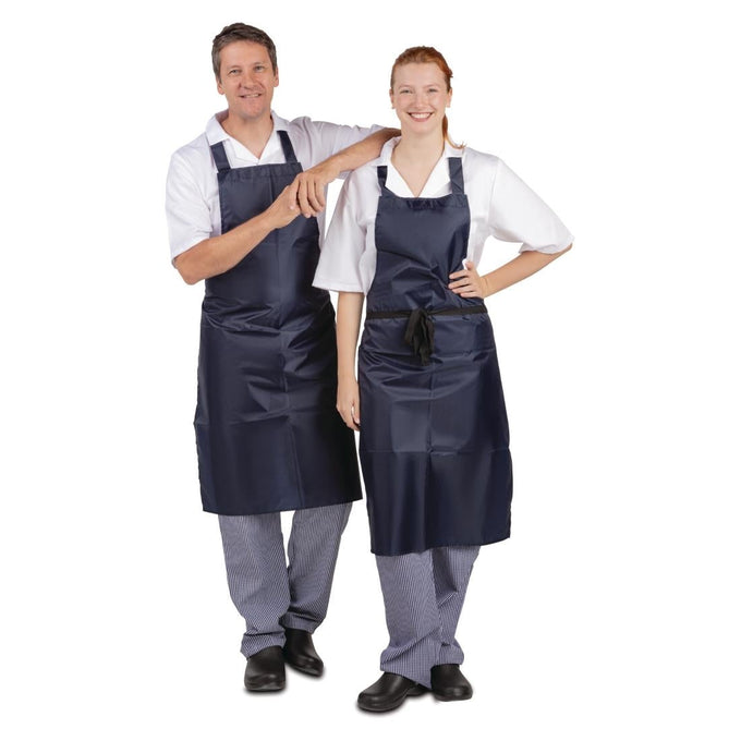 Tablier bavette déperlant bleu - Whites Chefs Clothing