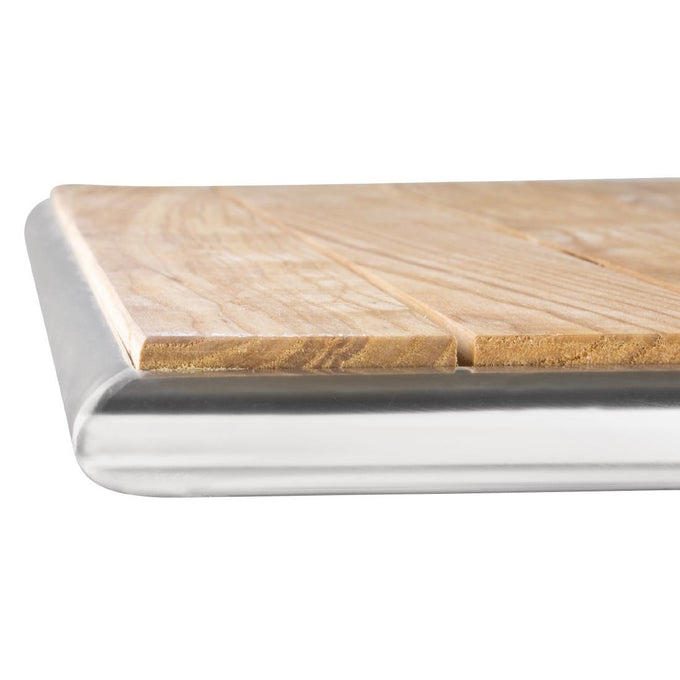 Table bistro carrée plateau basculant frêne 600 mm - Bolero