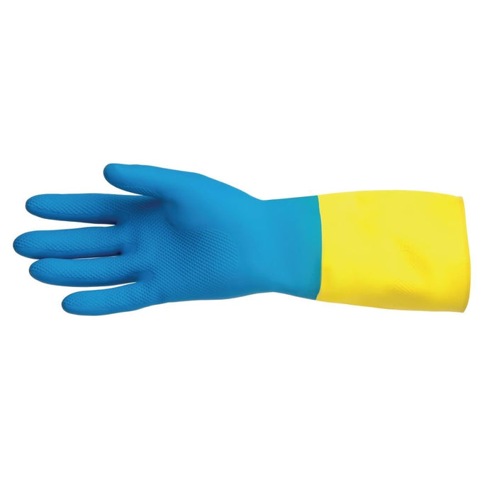 Gants étanches protection chimique légère bleus et jaunes Alto 405 L - Mapa