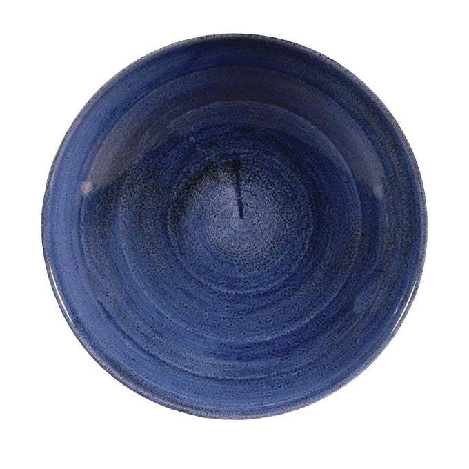 Assiettes coupes rondes Stonecast Patina Cobalt 248 mm (lot de 12) - Churchill