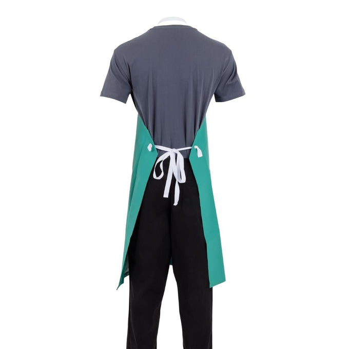 Tablier bavette déperlant très résistant vert - Whites Chefs Clothing