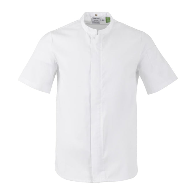 Veste de cuisinier en maille à manches courtes Harlem blanche - Southside