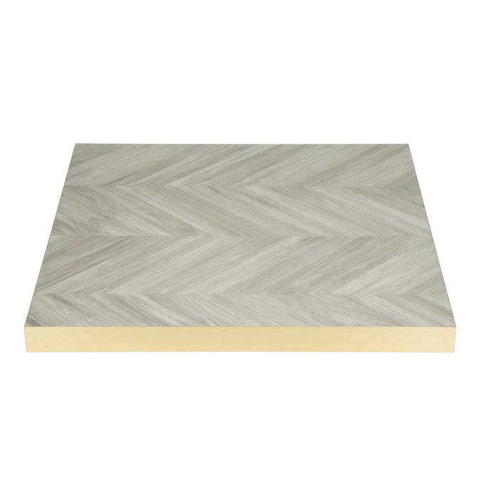Plateau de table carré pré-percé Chevron 700 mm - Bolero