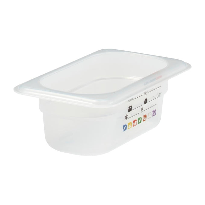 Bac en polypropylène Safetrak IML GN 1/9 65 mm - Cambro