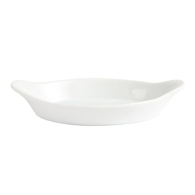 Plats ovales à oreilles Whiteware 204 × 115 mm (lot de 6) - Olympia