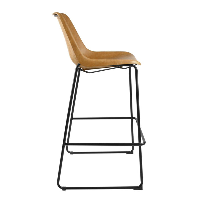 Tabouret haut Rodeo camel - L 565 x P 530 x H 1060 mm - Bolero